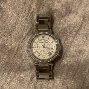 Michael Kors Silver Watch with crystals
